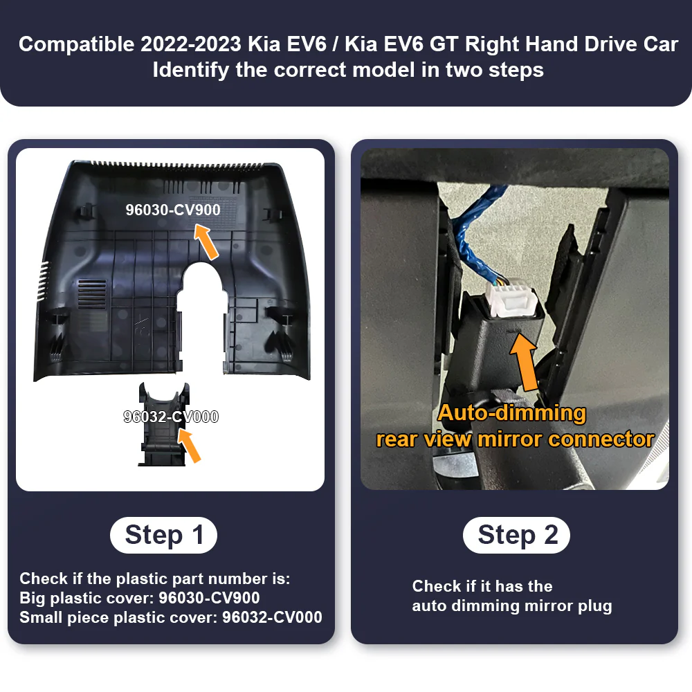 FITCAMX Dash Cam for 2022-2025 Kia EV6 / Kia EV6 GT - Image 3