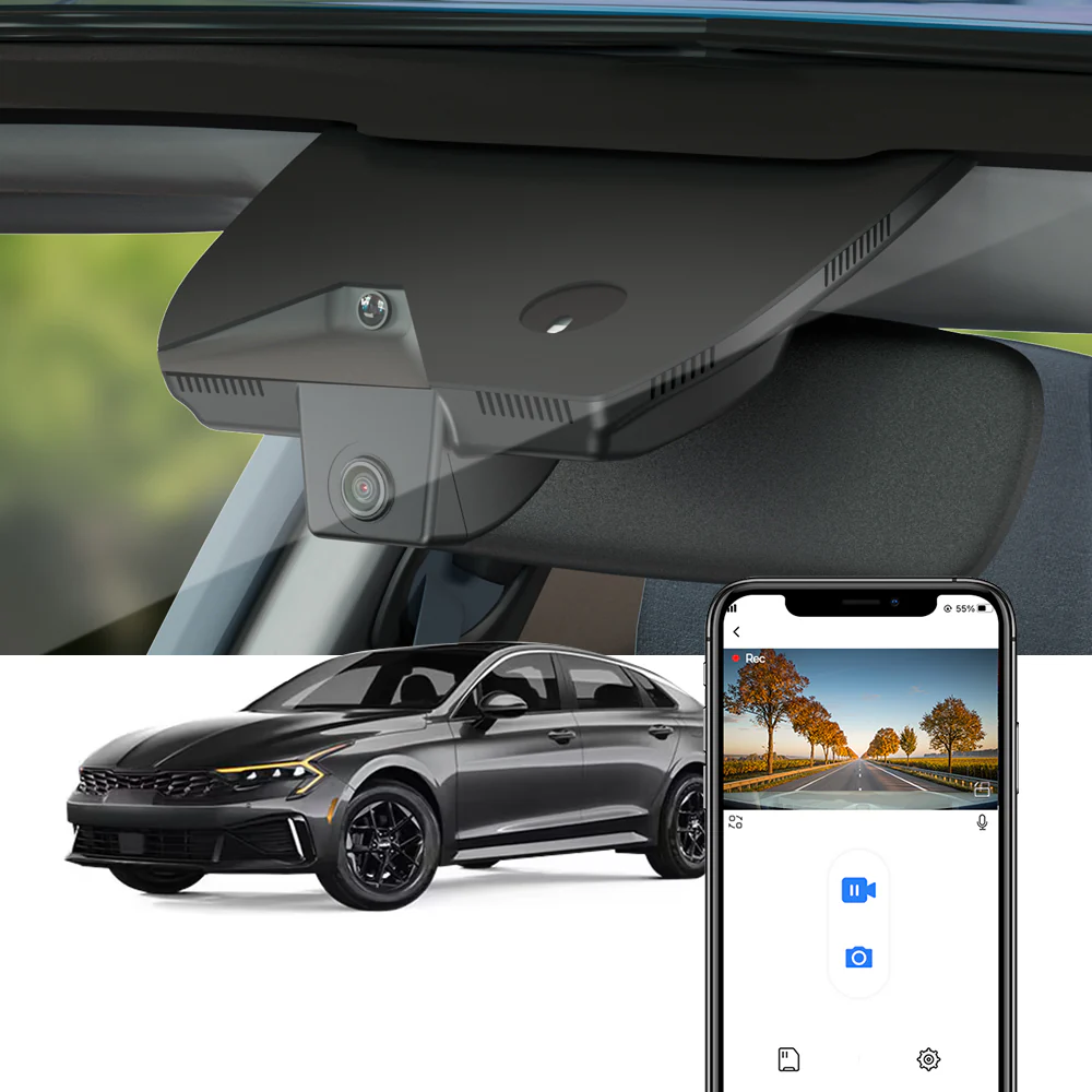 FITCAMX Dash Cam for 2025 2026 Kia K5 (Rear Mirror Cover part number 93030-L2500)