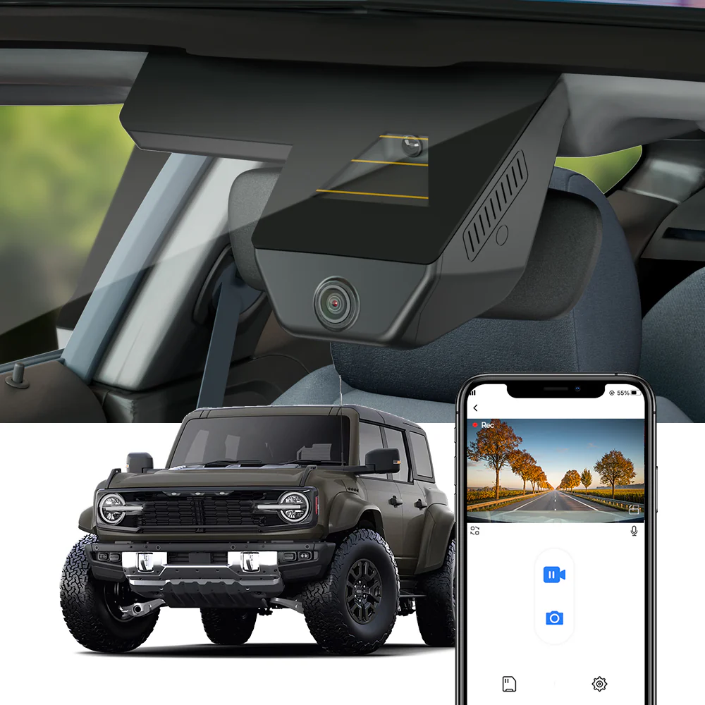 FITCAMX Dash Cam for Ford Bronco, Bronco Raptor 2025 2026
