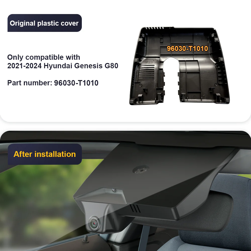 FITCAMX Dash Cam for Genesis G80 2021-2025 (2nd Gen) (Rear Mirror Cover part number 96030-T1010) - Image 3
