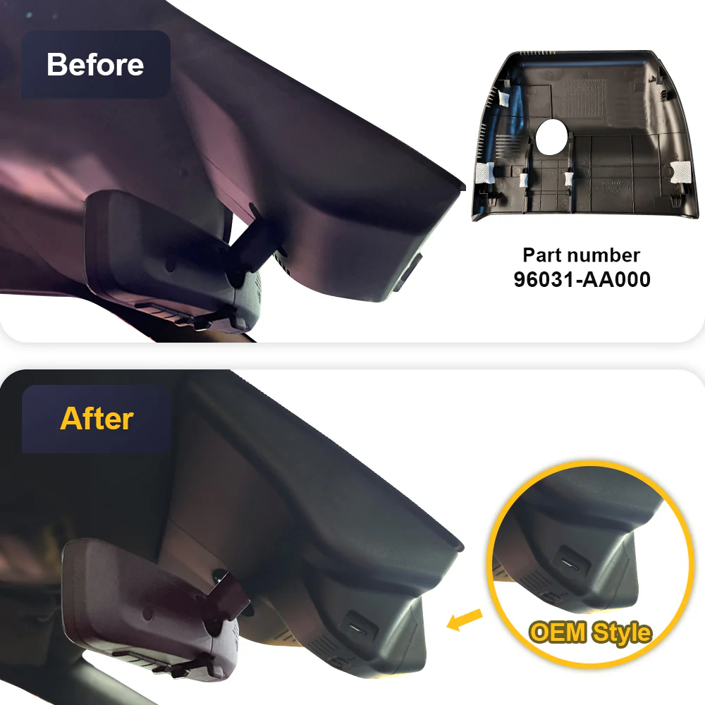 FITCAMX Dash Cam for Hyundai Elantra and Elantra N 2021-2026 (Rear Mirror Cover part number 96031-AA000) - Image 4