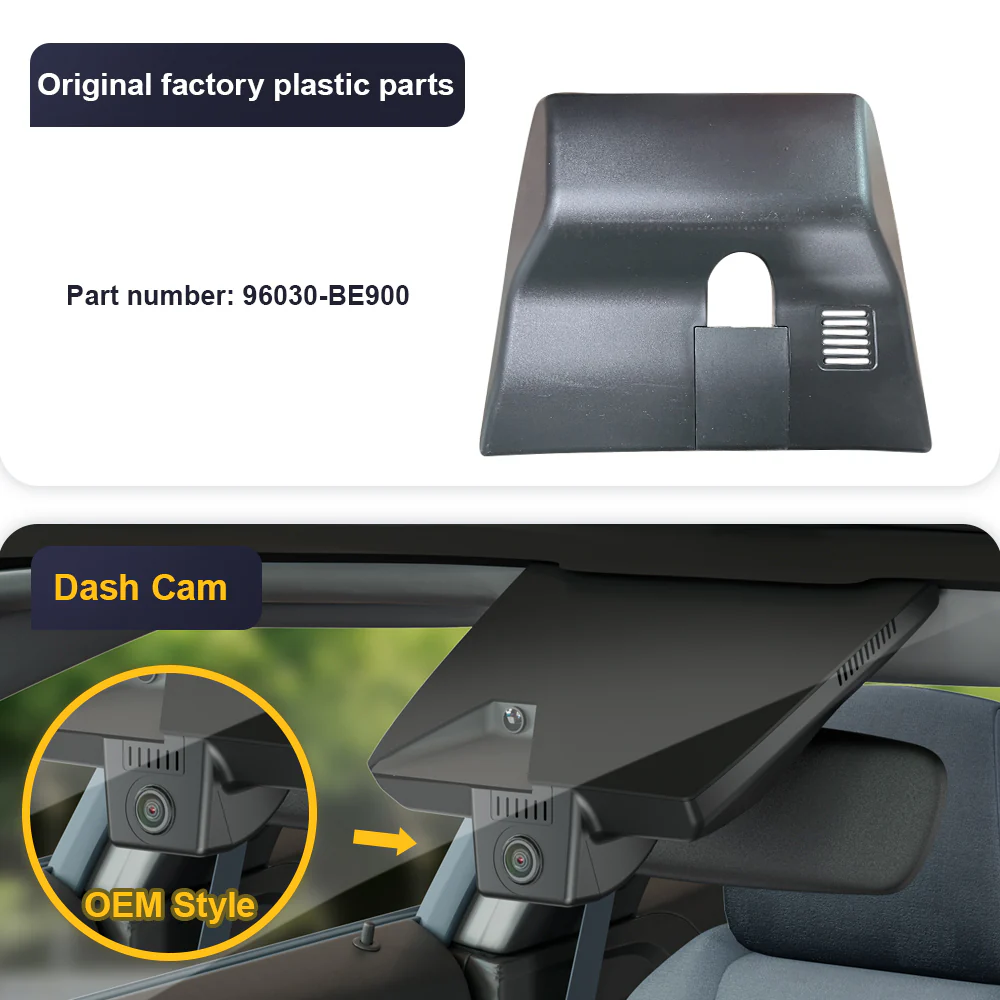 Fitcamx Dash Cam for Hyundai Kona 2023-2025 (Right Hand Drive)  (Rear Mirror Cover part number 96030-BE900) - Image 3