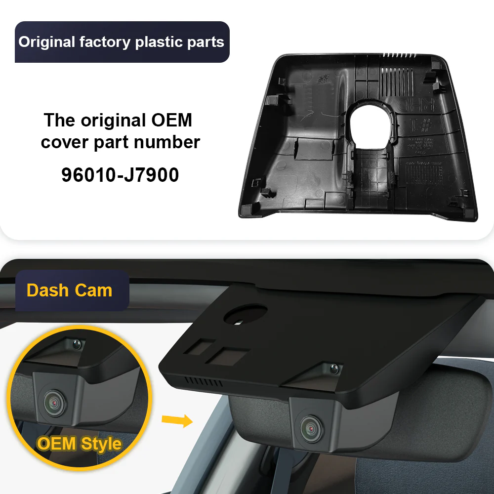 FITCAMX Dash Cam for Kia Ceed 2018-2023 (Right-hand drive car) (Rear Mirror Cover part number 96010-J7900) - Image 3