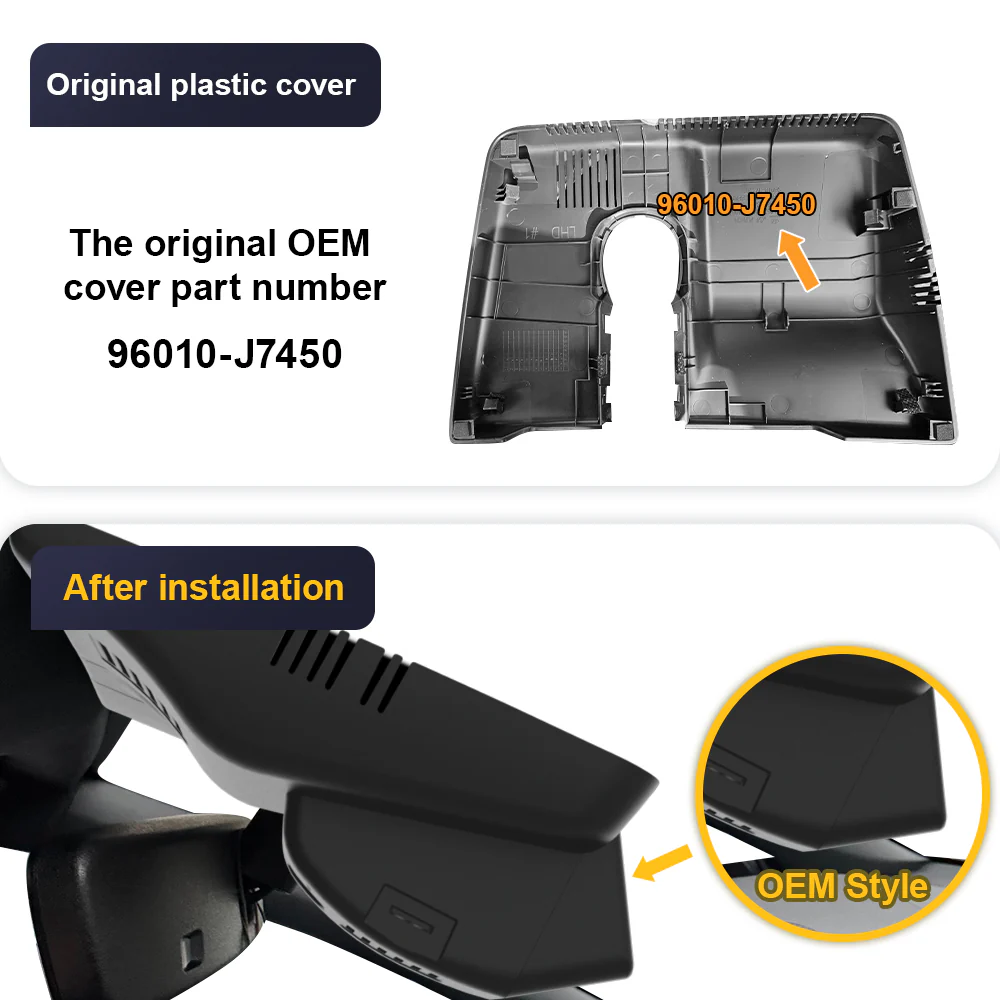 FITCAMX Dash Cam for Kia Ceed 2024 -2026 (Rear Mirror Cover part number 96010-J7450) - Image 2