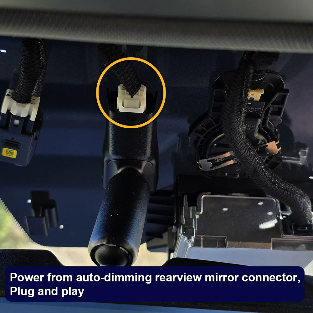 FITCAMX Dash Cam for Kia EV3 2024-2026  (Rear Mirror Cover part number 96030-EV000) (Left-hand drive car) - Image 4