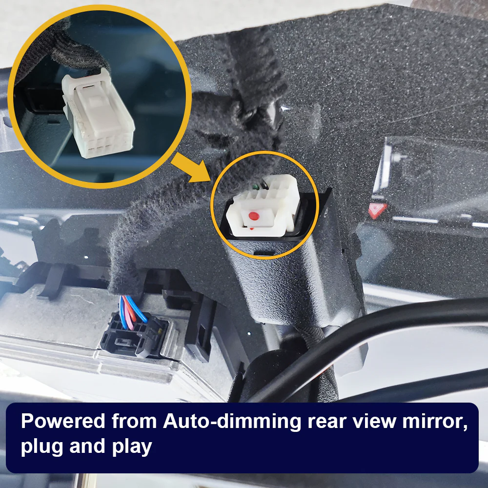 FITCAMX Dash Cam for Kia Niro and Niro EV 2023-2026 (Right-hand drive vehicle) (Rear Mirror Cover part number 96030-AT900) - Image 3
