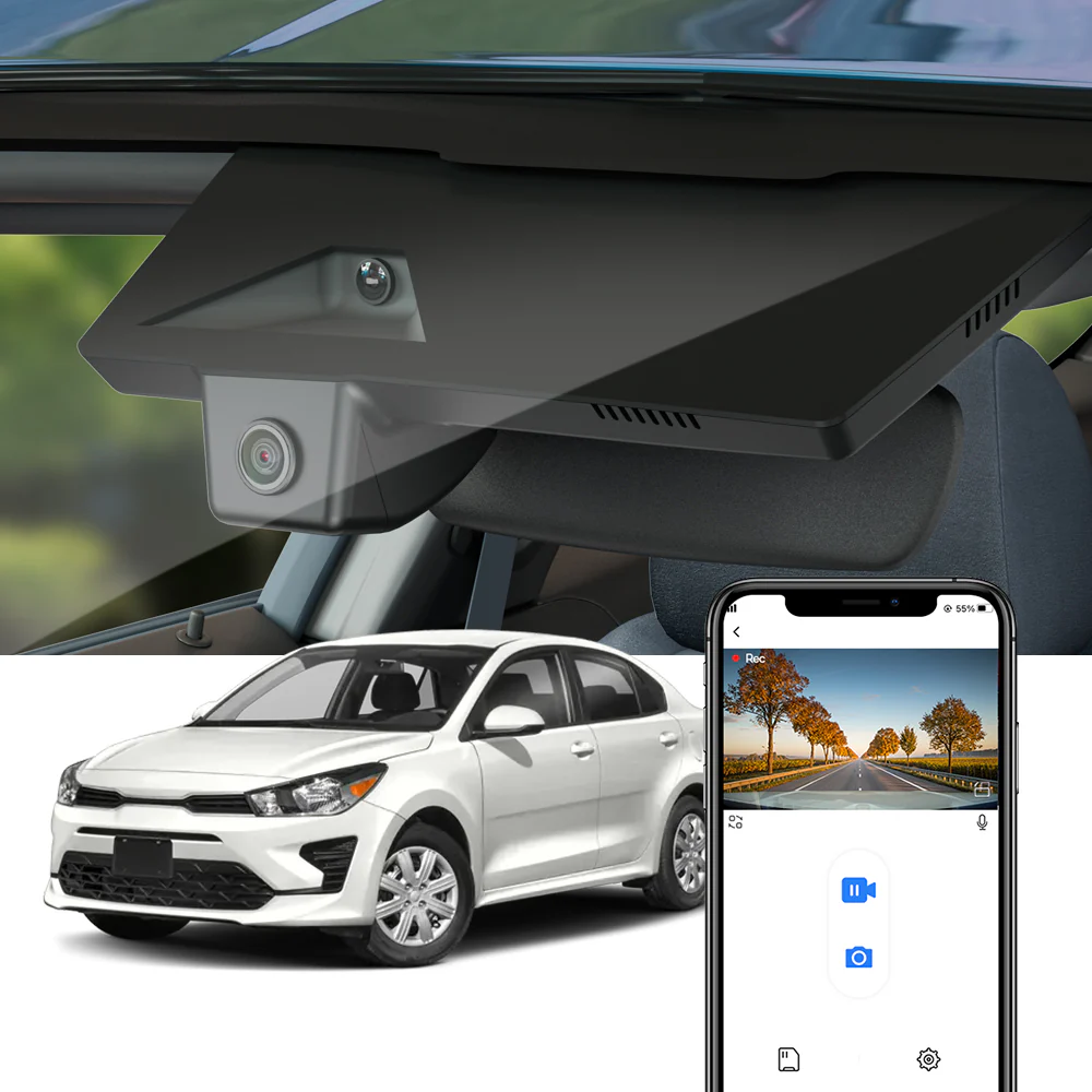 FITCAMX Dash Cam for Kia Rio 2021 - 2023 (Rear Mirror Cover part number 96005-H8500)