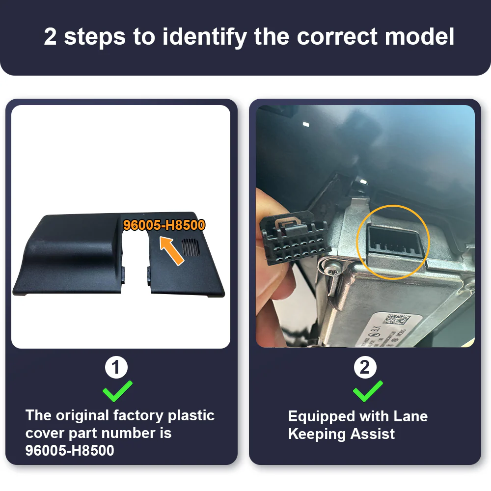 Fitcamx Dash Cam for Kia STONIC 2019 - 2023 (Rear Mirror Cover part number 96005-H8500) - Image 2