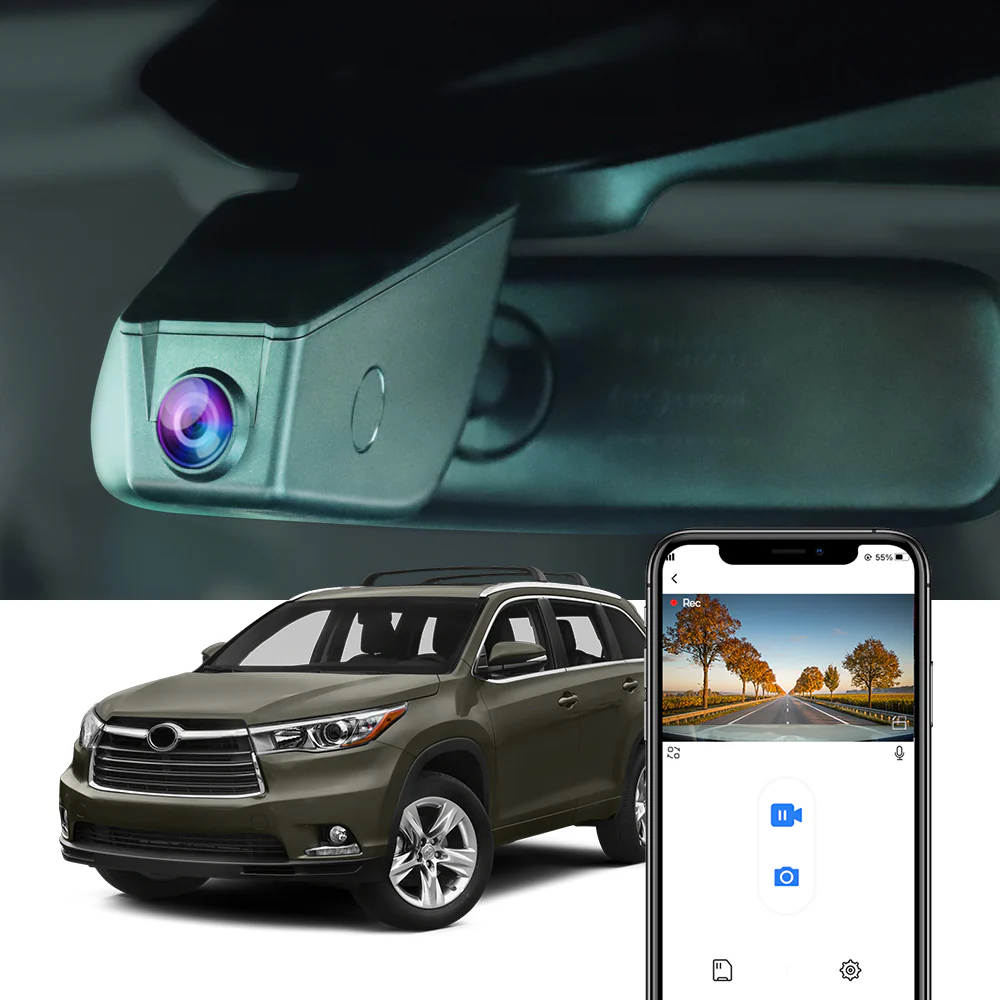 FITCAMX Dash Cam for Toyota Highlander 2015-2016